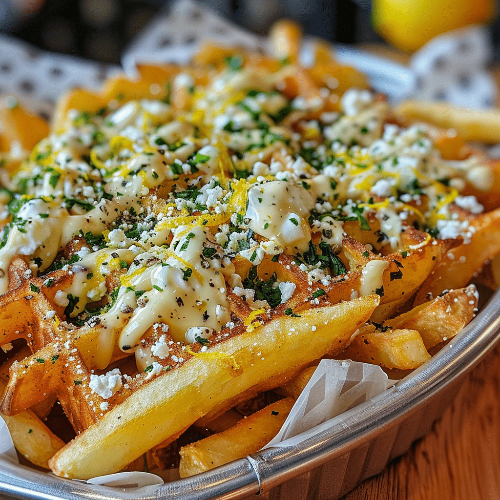 Greek Lemon Feta Fries a