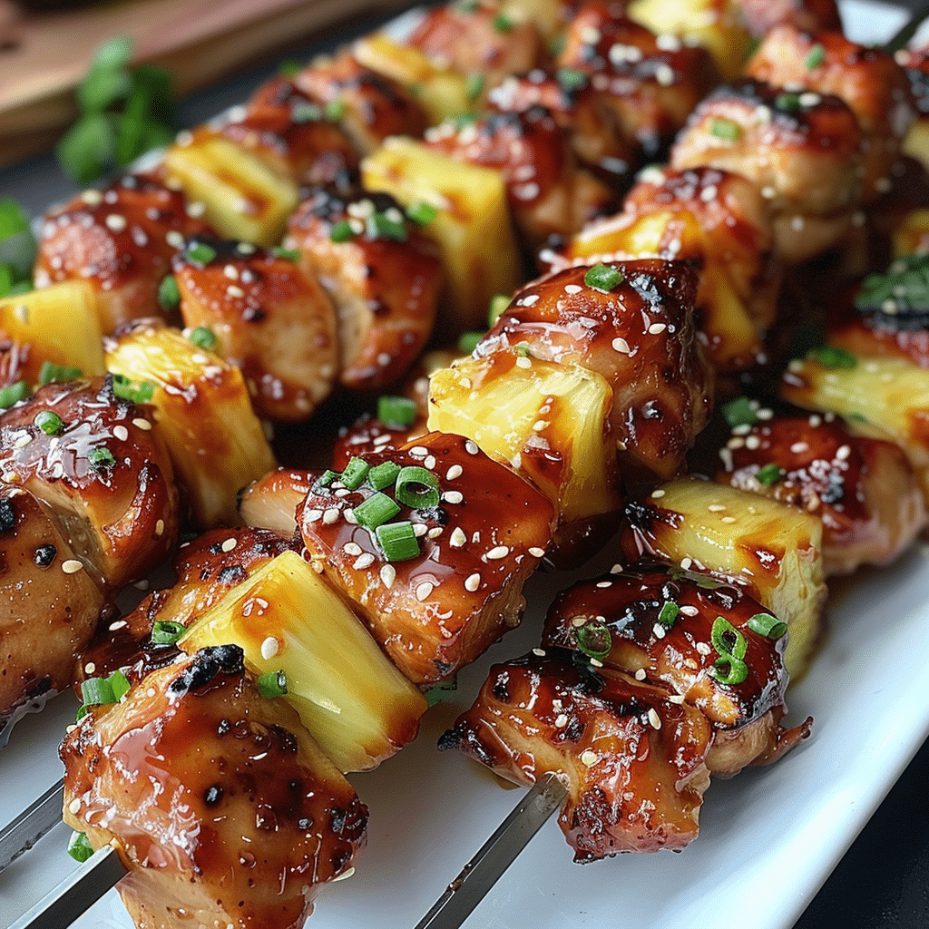 Hawaiian Teriyaki Chicken Kabobs Recipe a