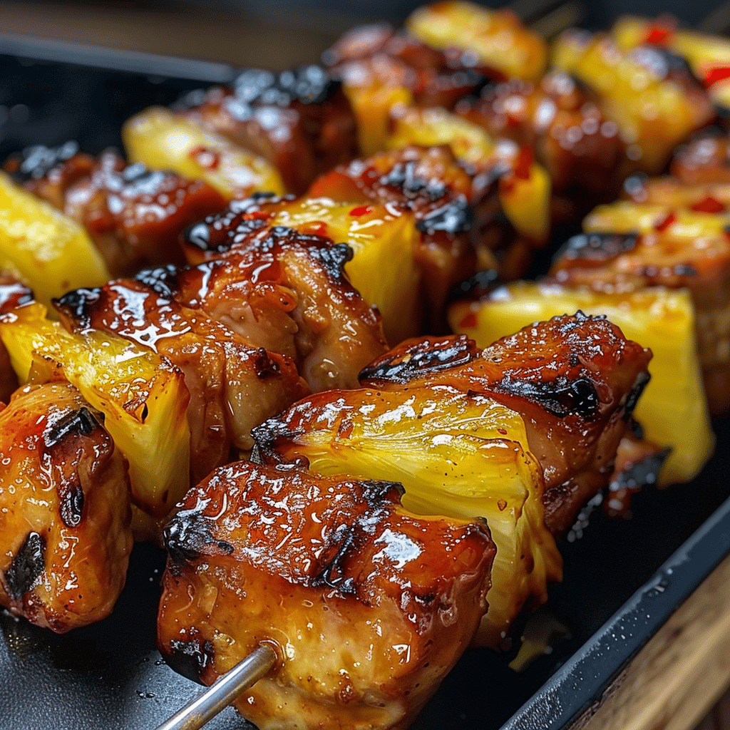 Hawaiian Teriyaki Chicken Kabobs Recipe