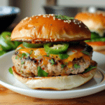Jalapeno Pepper Jack Turkey Burgers