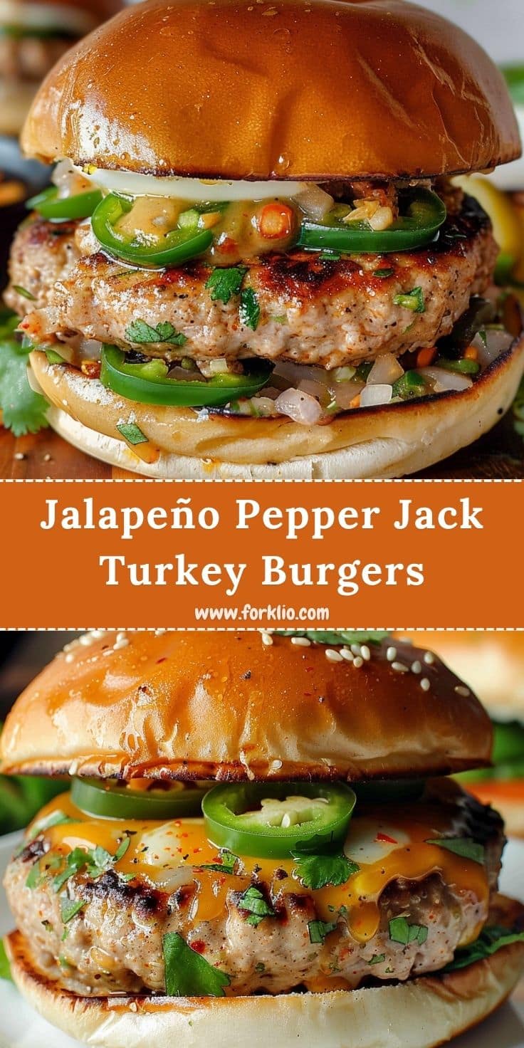 Jalapeño Pepper Jack Turkey Burgers 6 Jalapeno Pepper Jack Turkey Burgers