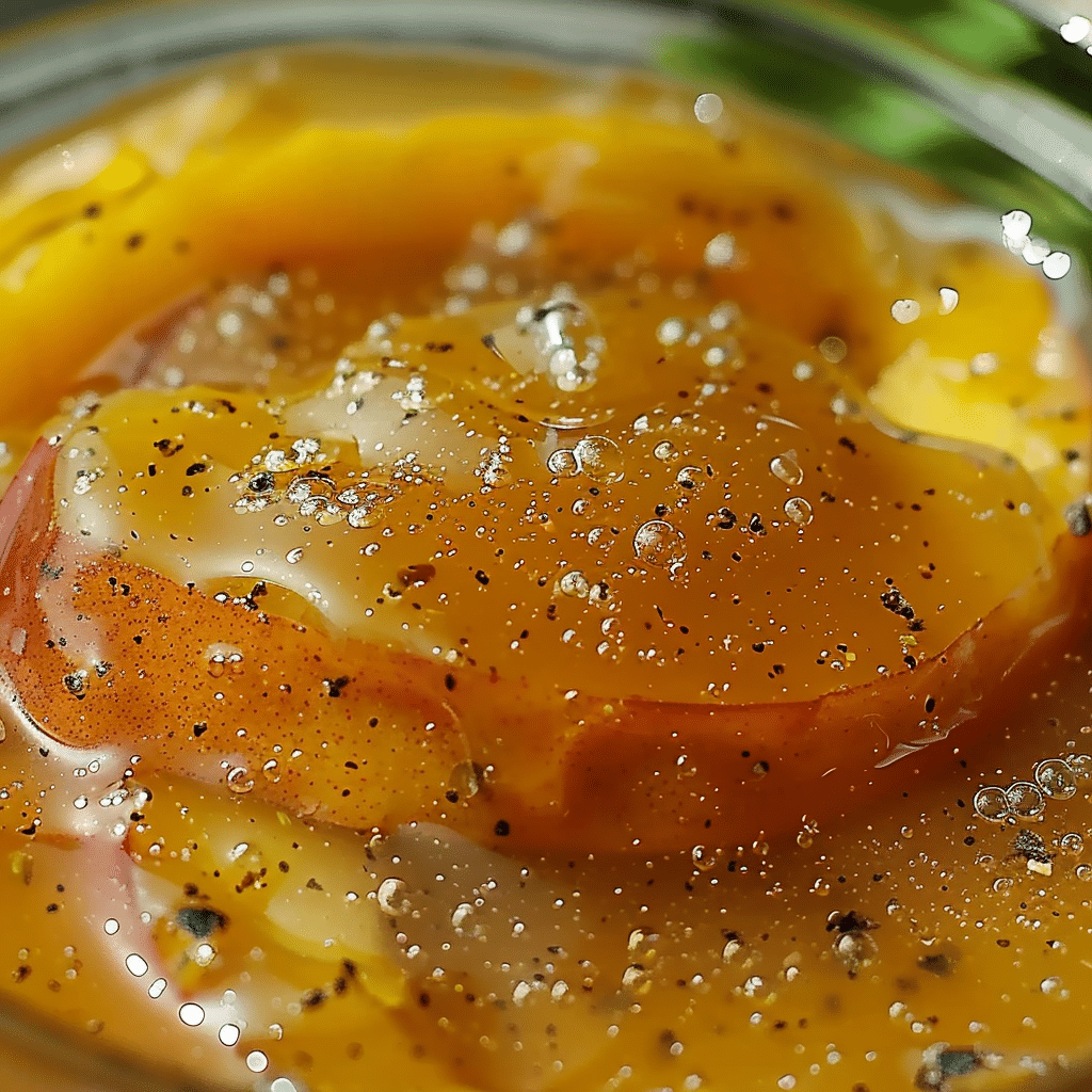 Peach Honey Dijon Balsamic Vinaigrette a