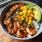 Shrimp and Avocado Bowls with Mango Salsa1