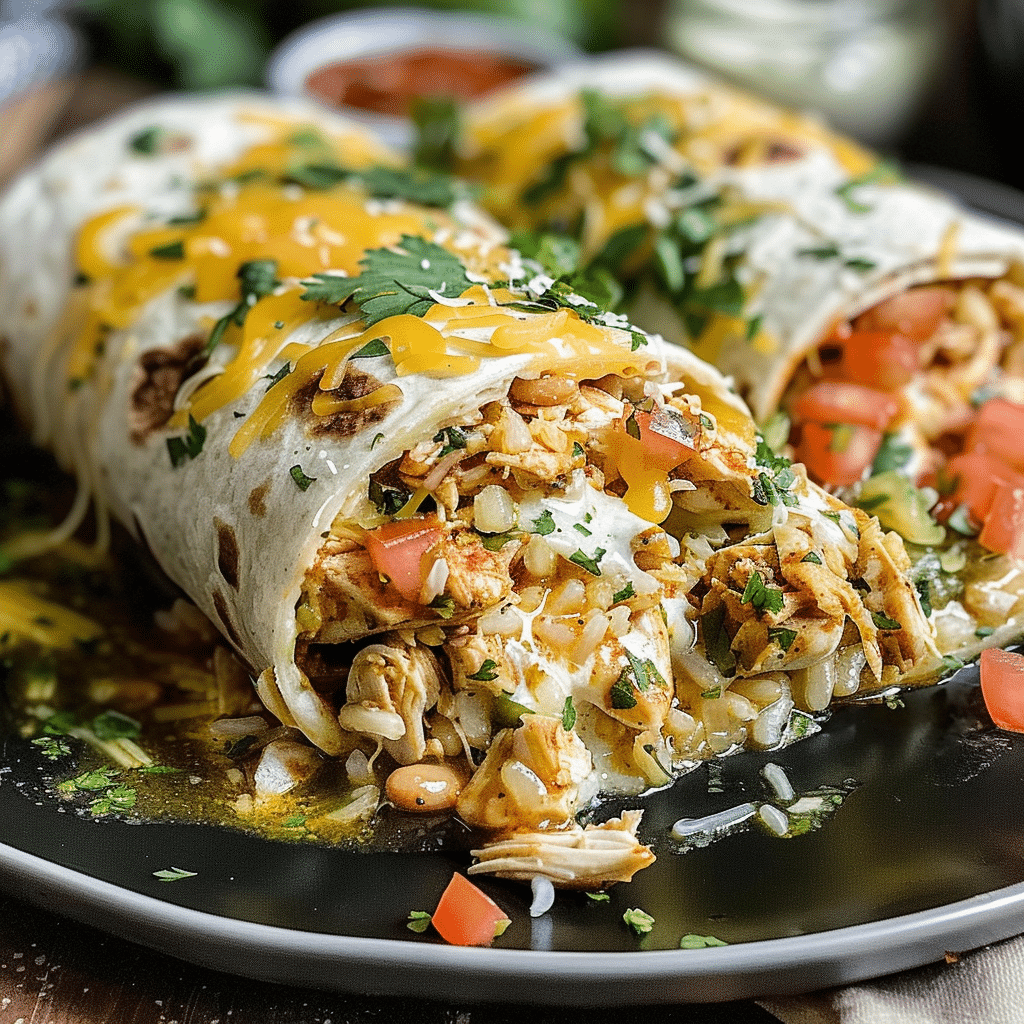 Smothered Honey Lime Chicken Burritos