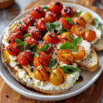 Three Cheese Tomato Bruschetta Dip