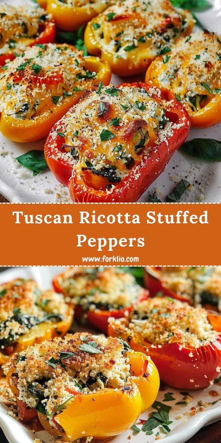 Tuscan Ricotta Stuffed Peppers 6 Tuscan Ricotta Stuffed Peppers
