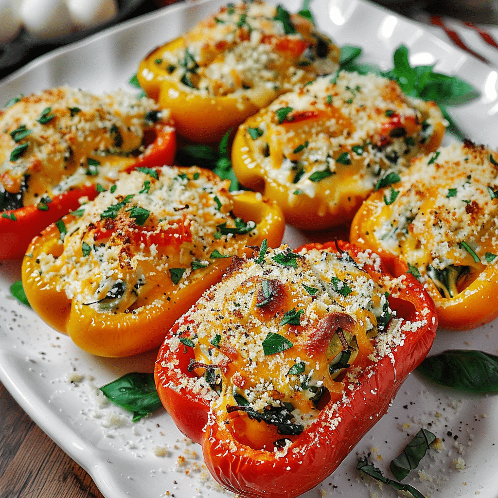 Tuscan Ricotta Stuffed Peppers