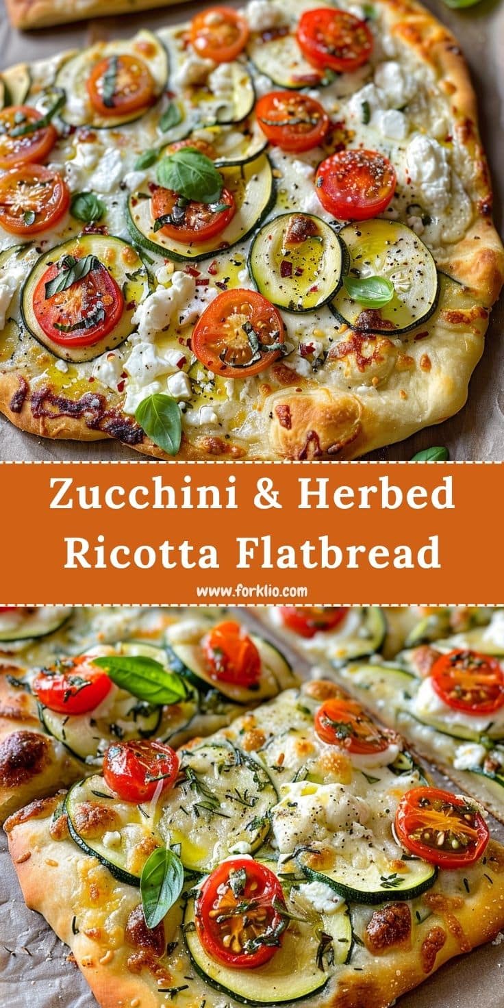 Zucchini & Herbed Ricotta Flatbread 6 Zucchini Herbed Ricotta Flatbread