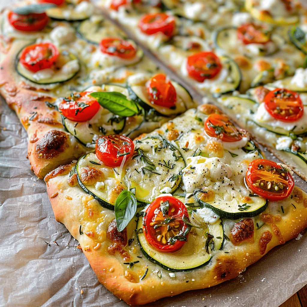 Zucchini & Herbed Ricotta Flatbread 5 Zucchini Herbed Ricotta Flatbread
