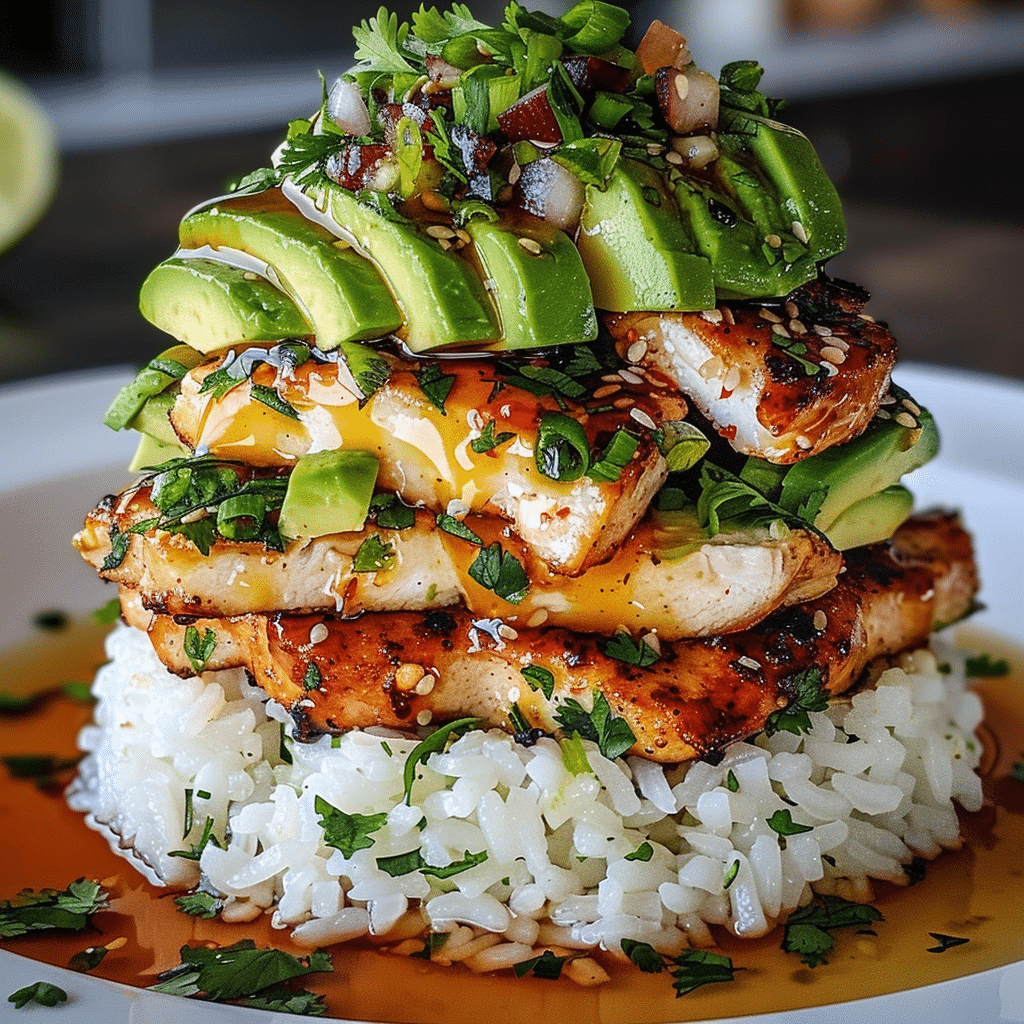 Honey Lime Chicken and Avocado Rice Stack 5 Honey Lime Chicken and Avocado Rice Stack
