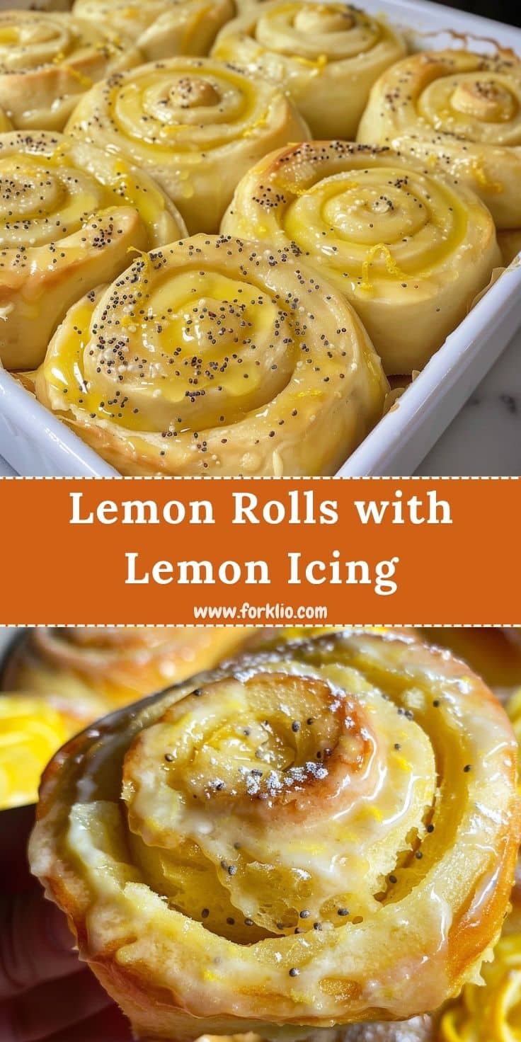 Lemon Rolls 6 Lemon Rolls with Lemon Icing