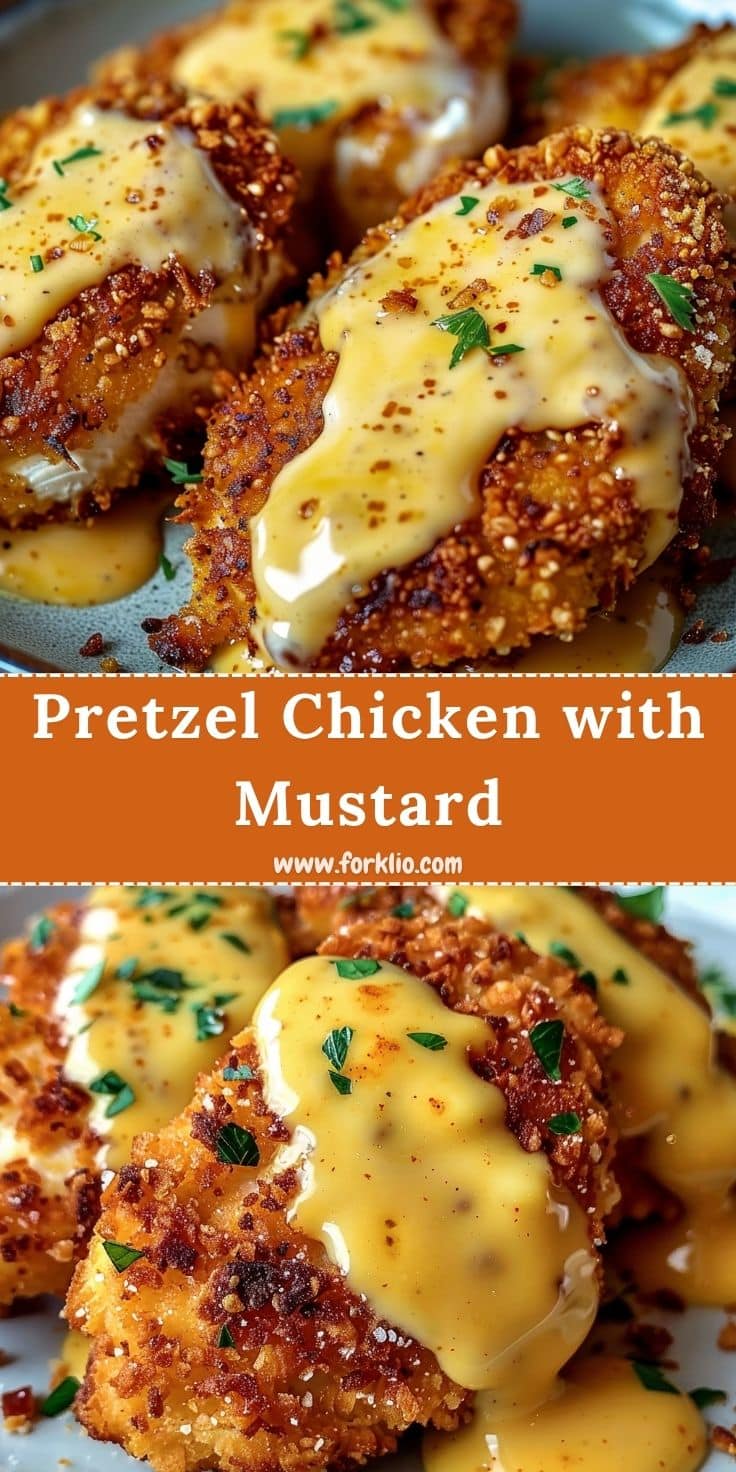 Pretzel Chicken with Mustard